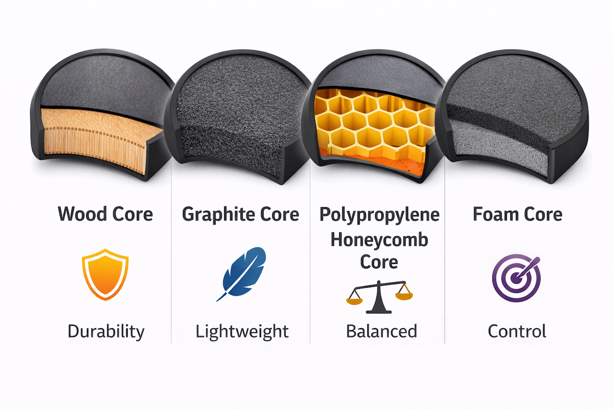 type of pickleball paddle cores