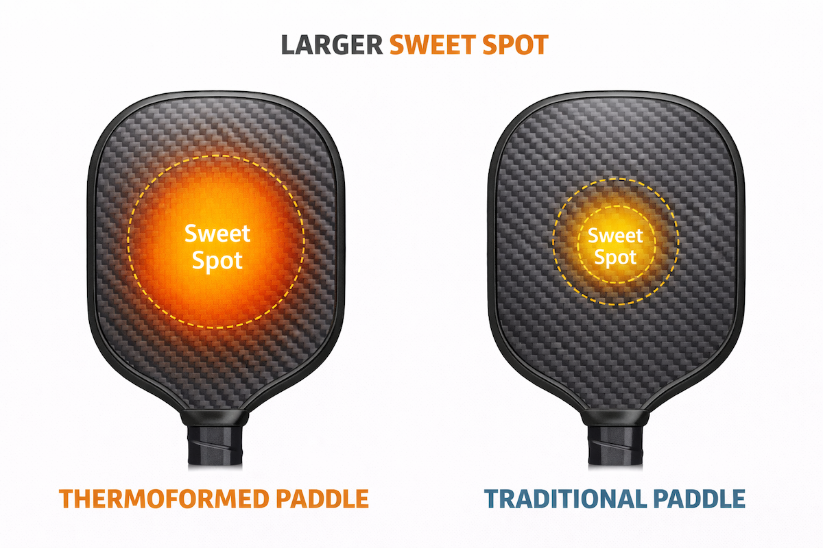 how thermoformed pickleball paddles increase power