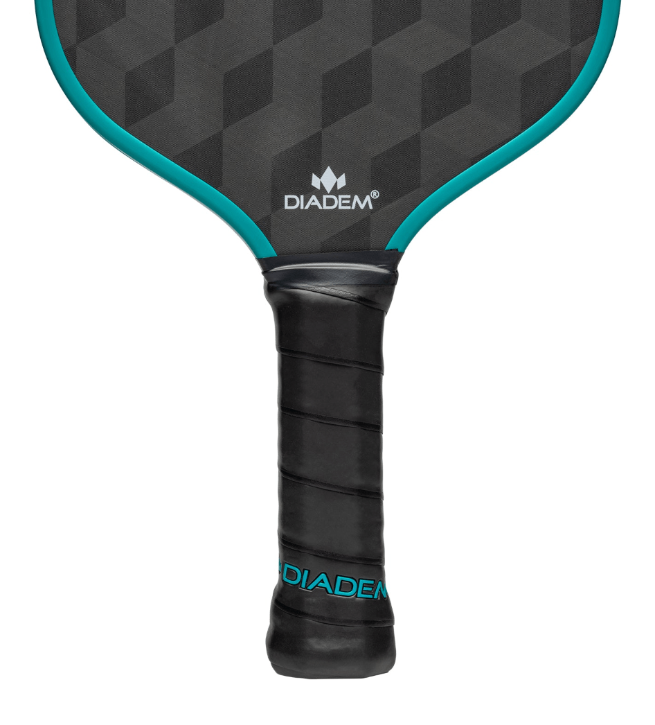 Teal Diadem Edge 18k Pickleball Paddle - handle