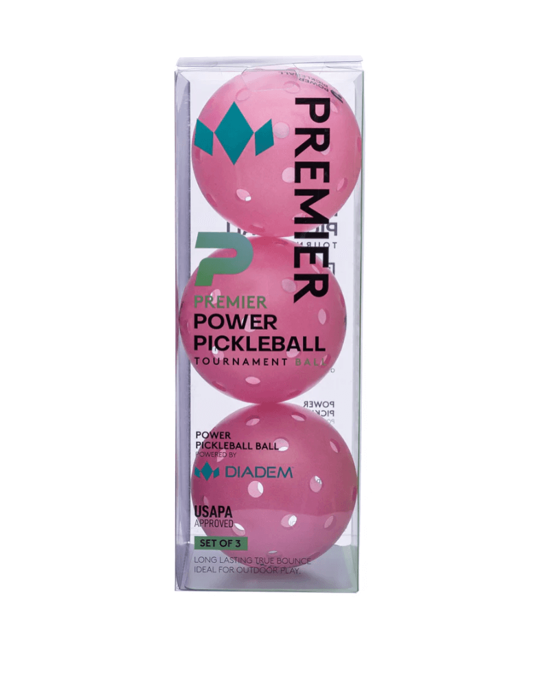 Diadem Power Premier Pickleballs - Pink can