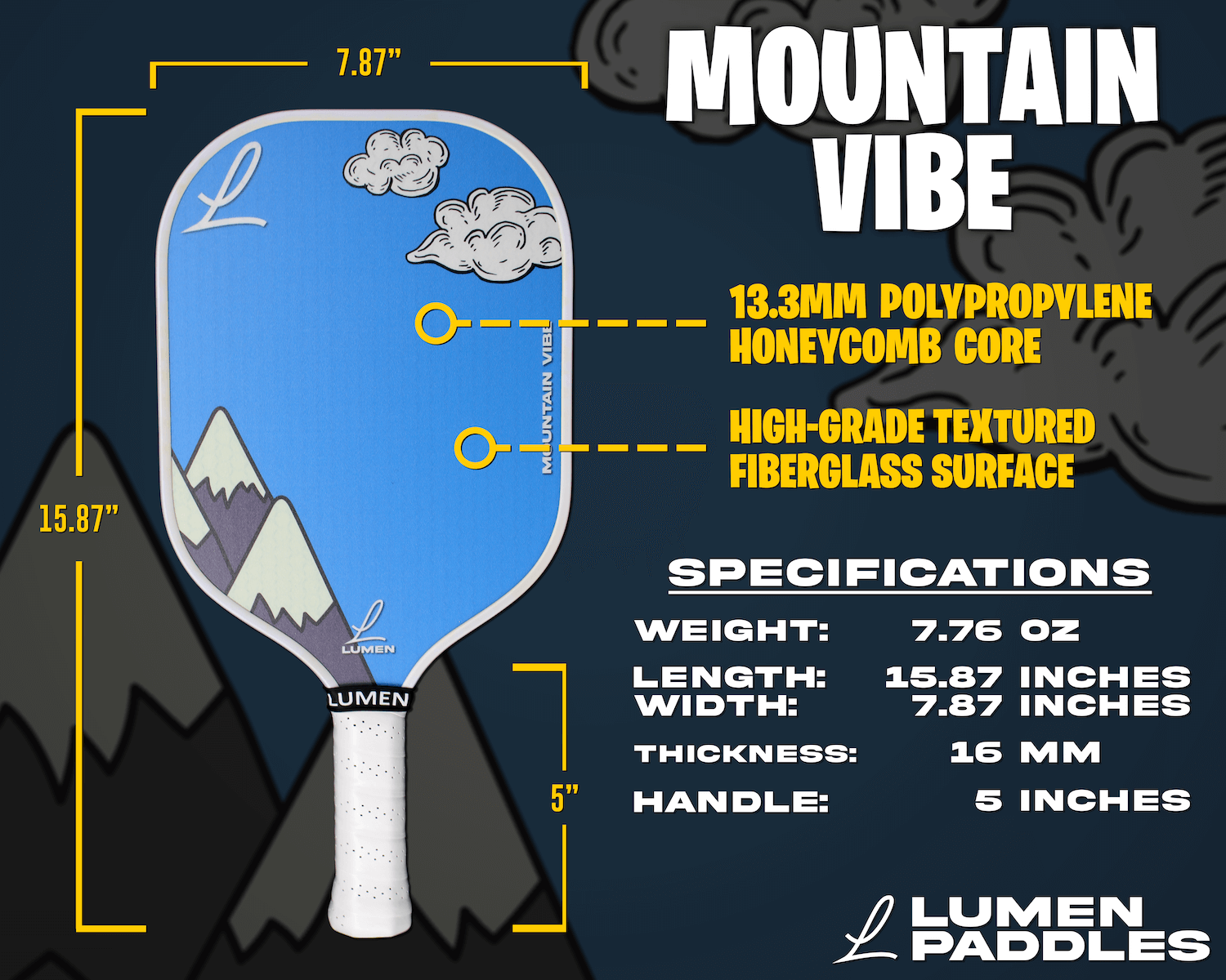 Lumen Mountain Vibe Pickleball Paddle