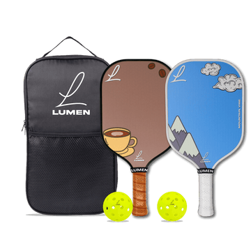 Mountain Vibe and Coffee Vibe Pickleball Paddle Set