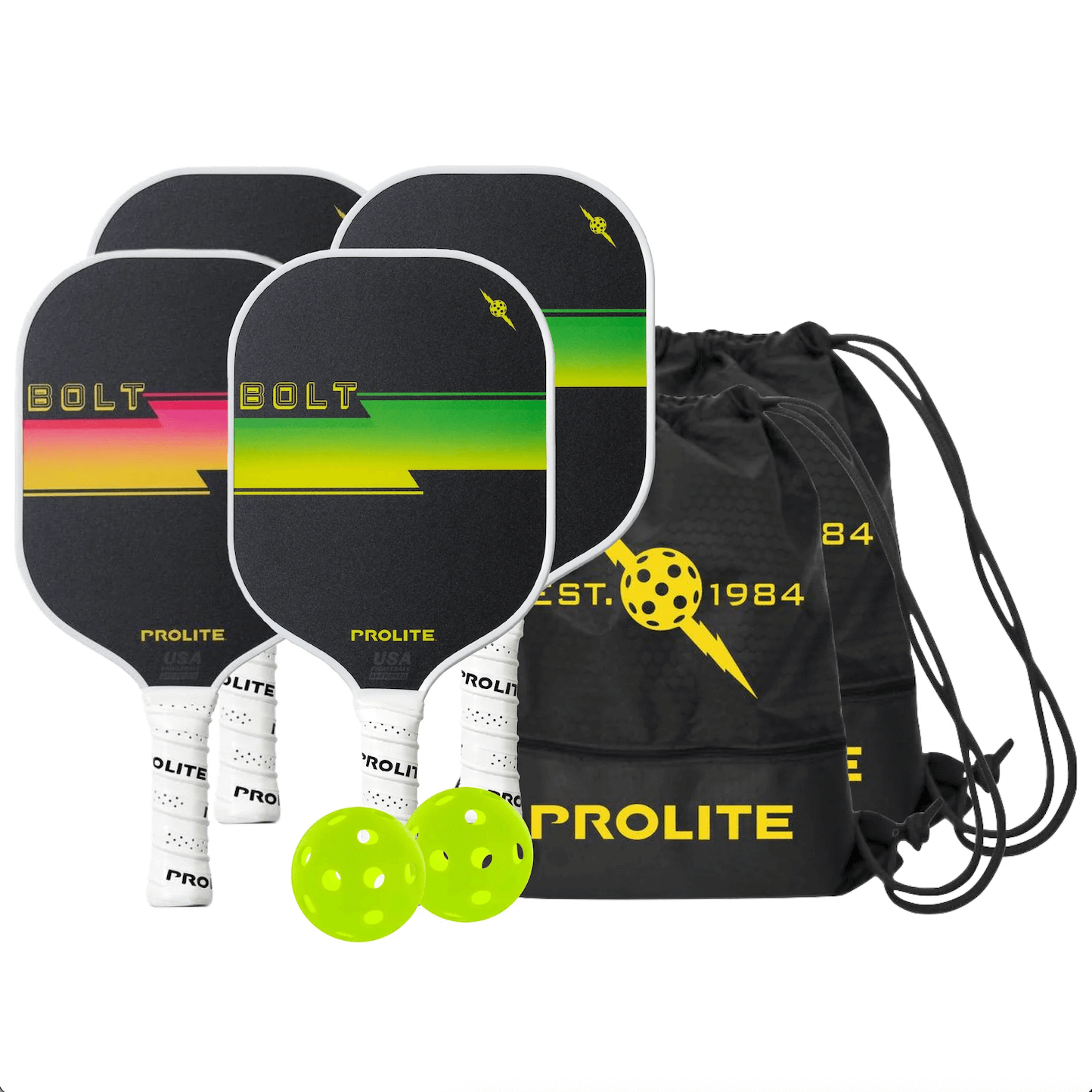 Prolite Bolt Pickleball Paddle Set - 4 Pack