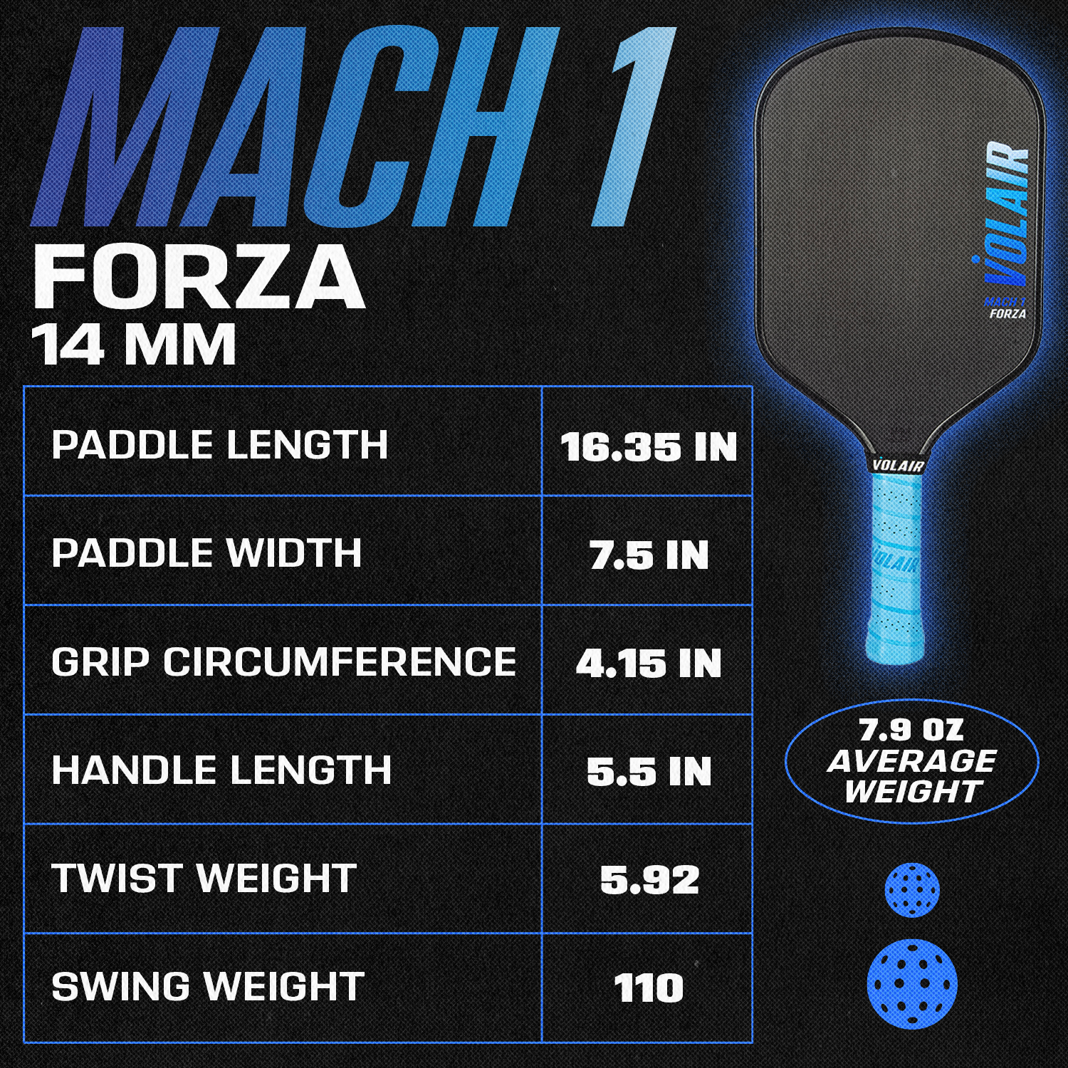 Volair Mach 1 Forza 14mm specs