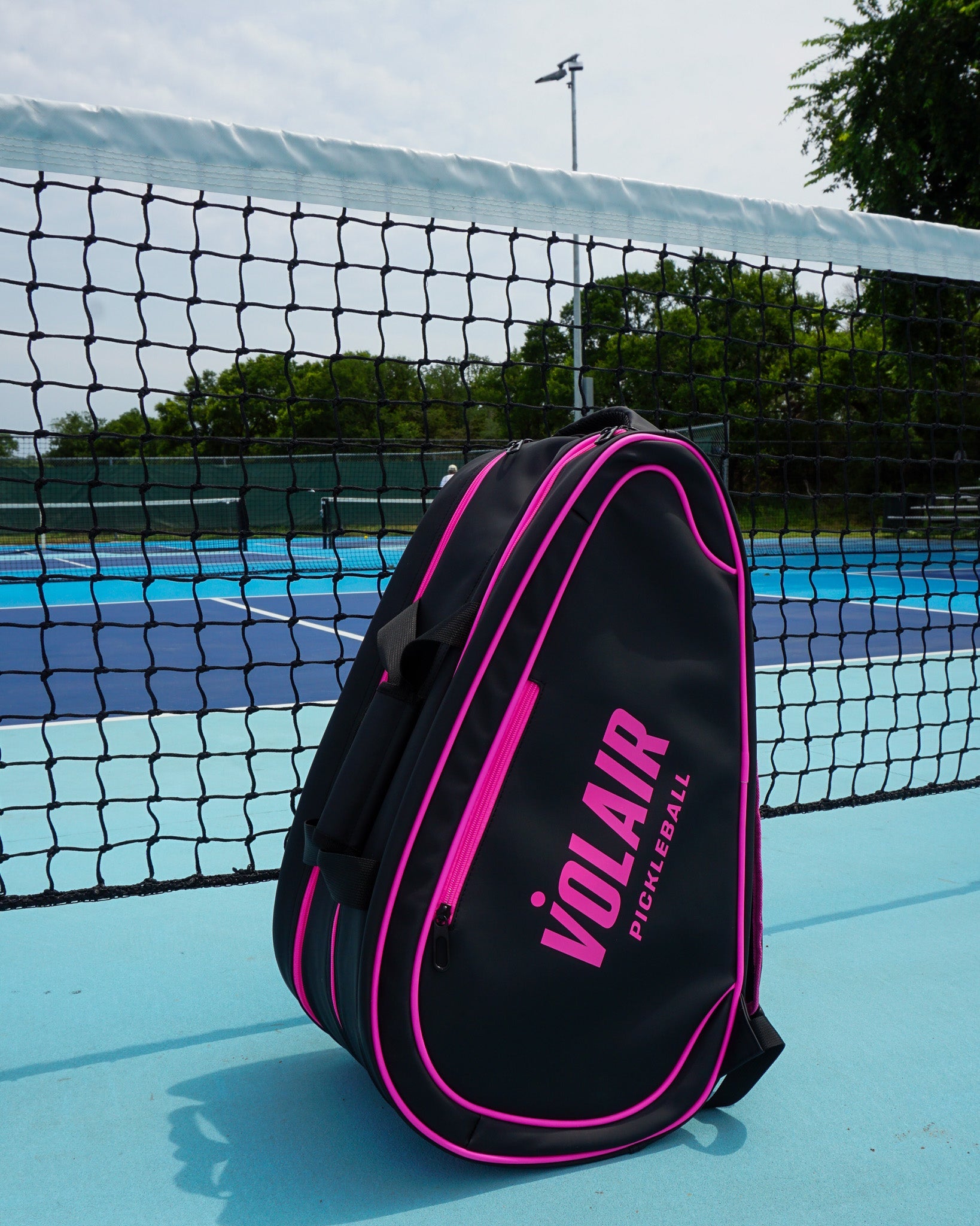 Volair Pickleball Paddle Bag - pink and black