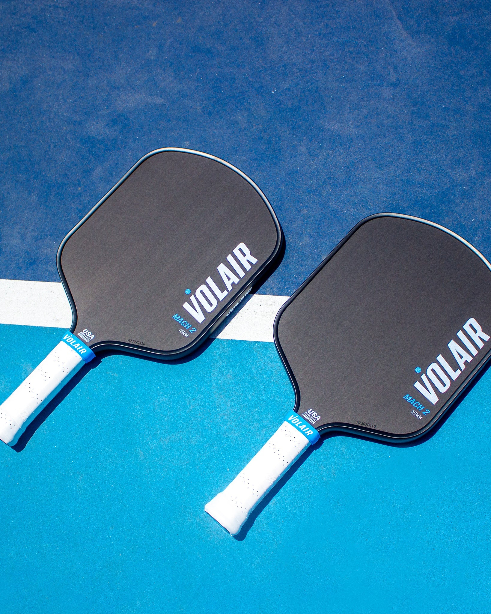 Volair Mach2 Pickleball Paddles on court