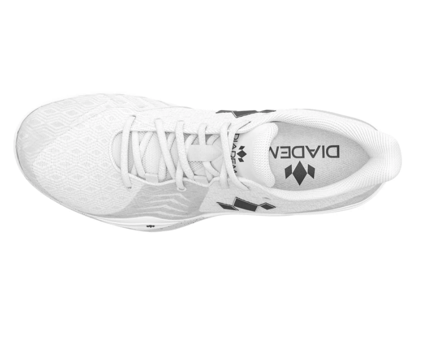 White Diadem Court Burst Pickleball Shoes - top