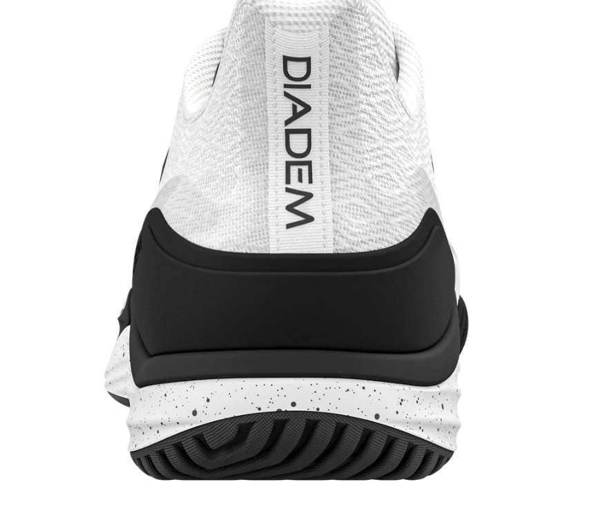 Black/White Diadem Court Burst Pickleball Shoes - back