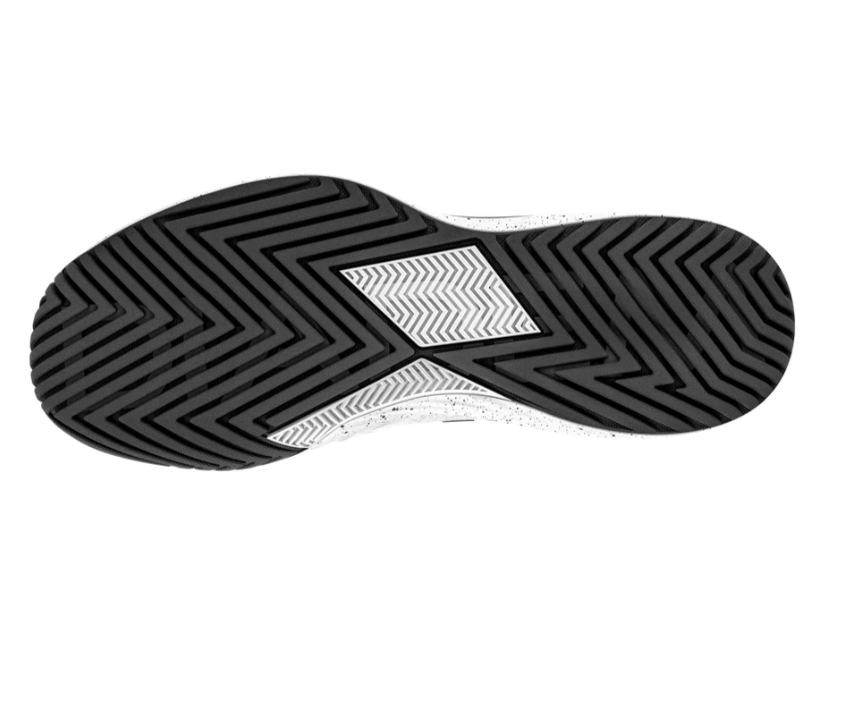 Black/White Diadem Court Burst Pickleball Shoes - bottom