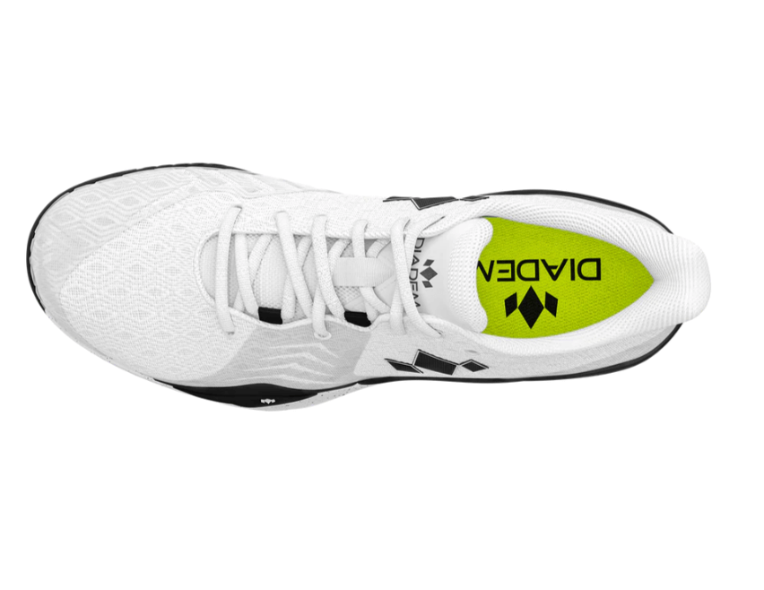 Black/White Diadem Court Burst Pickleball Shoes - top