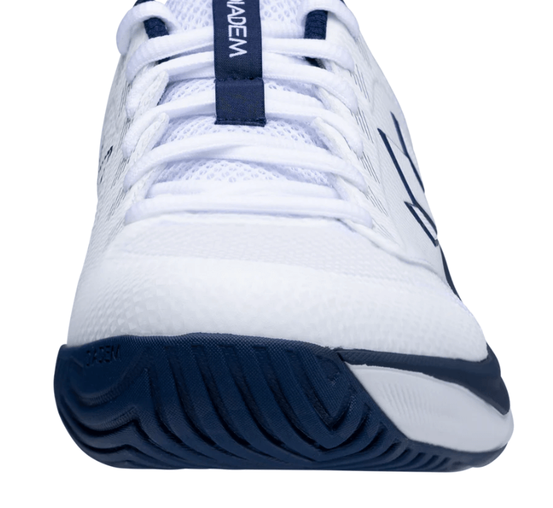 White/Navy Diadem Court FLO pickleball shoes - front