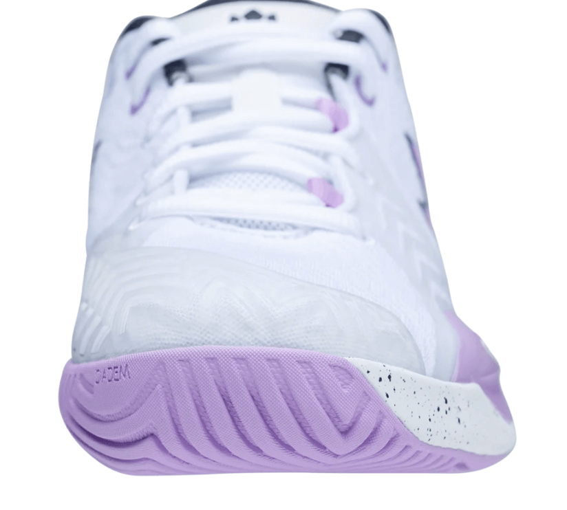 White/Purple Diadem Court Burst Pickleball Shoes - front