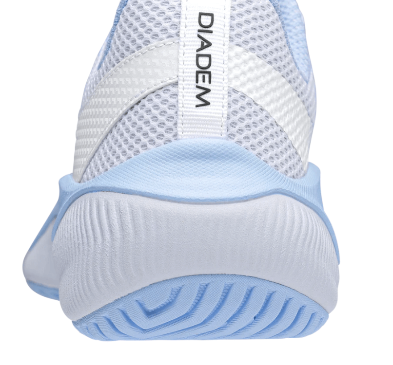 White/Sky Diadem Court FLO pickleball shoes - back