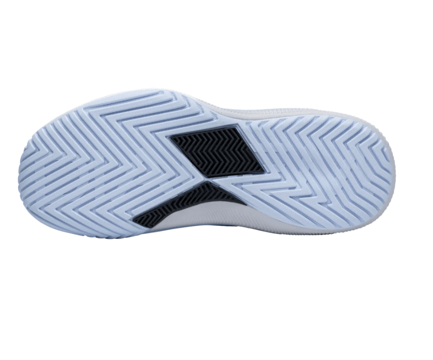 White/Sky Diadem Court FLO pickleball shoes - bottom
