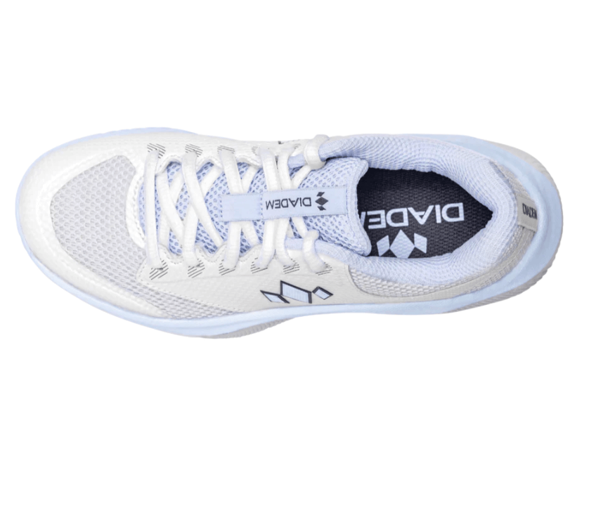 White/Sky Diadem Court FLO pickleball shoes - top