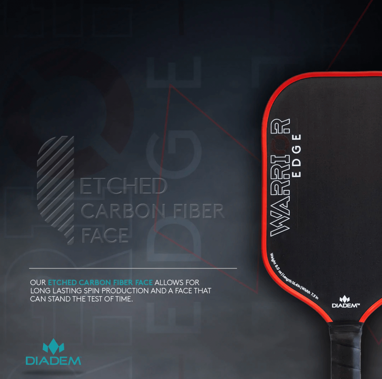 Diadem Warrior Edge Pickleball Paddle Face