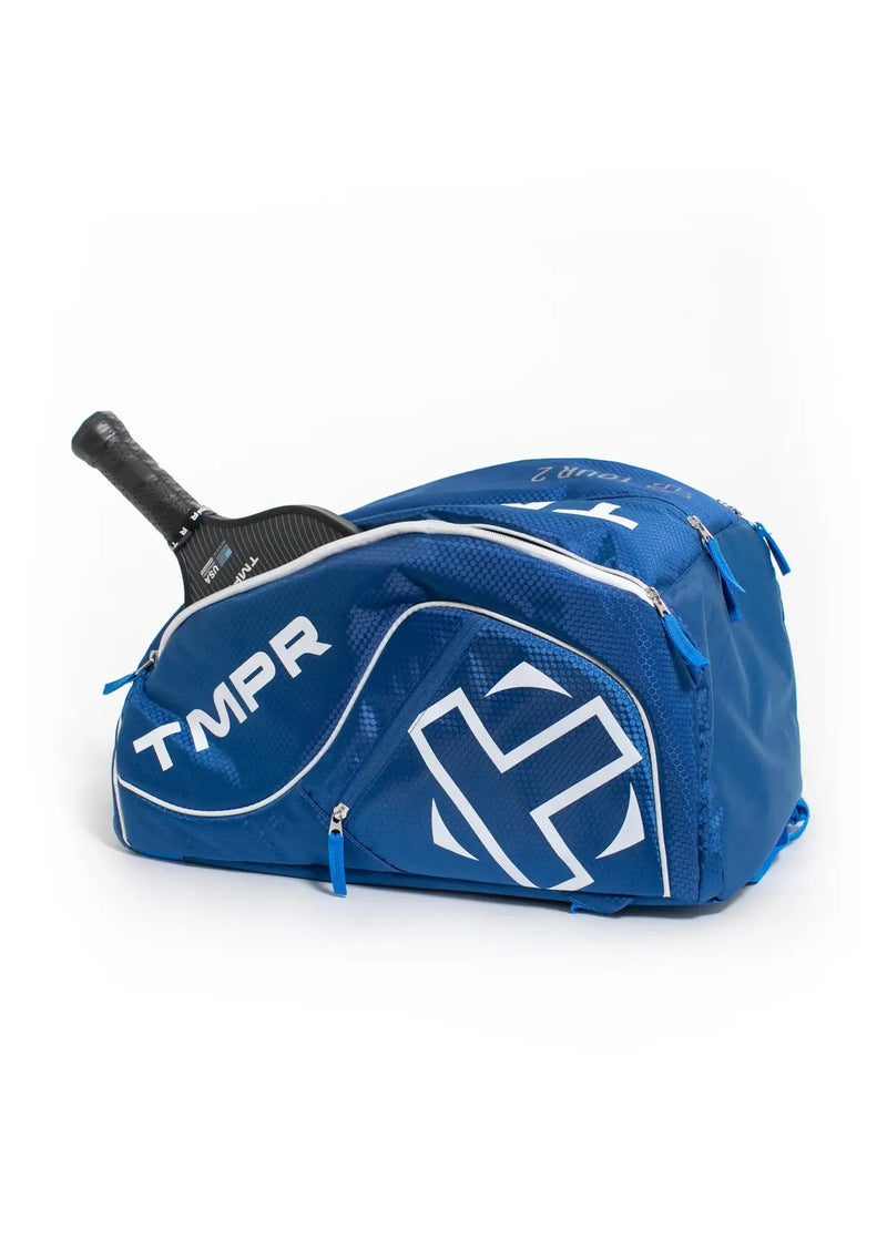 TMPR Tour 2 Blue Pickleball Backpack Pockets