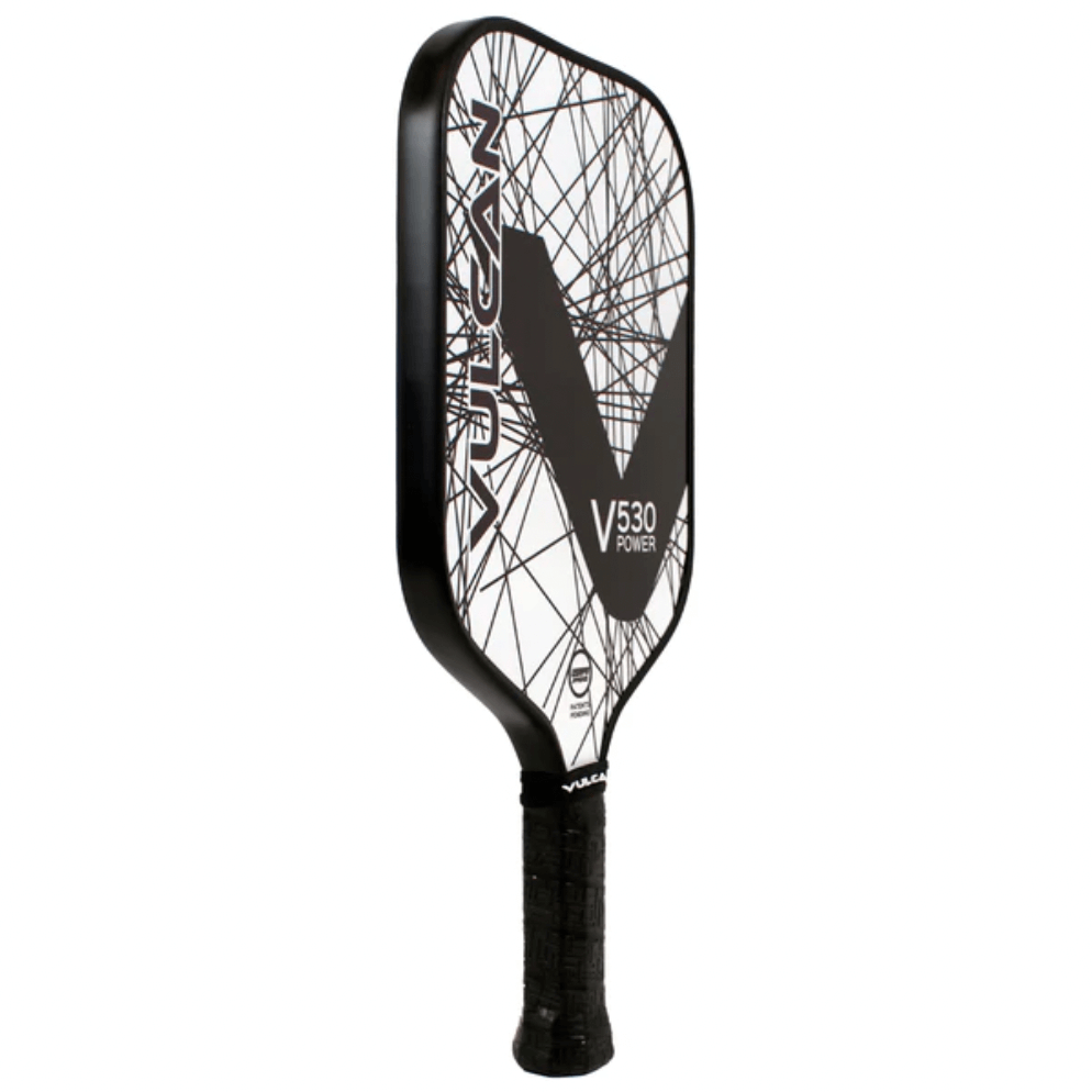 Vulcan V530 Power Pickleball Paddle Side - Black Lazer