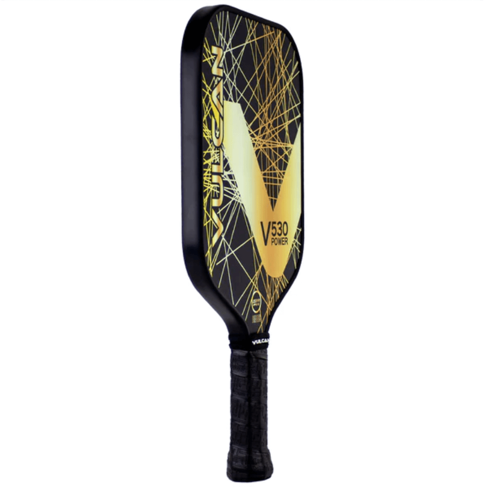Vulcan V530 Power Pickleball Paddle Side - Gold Lazer
