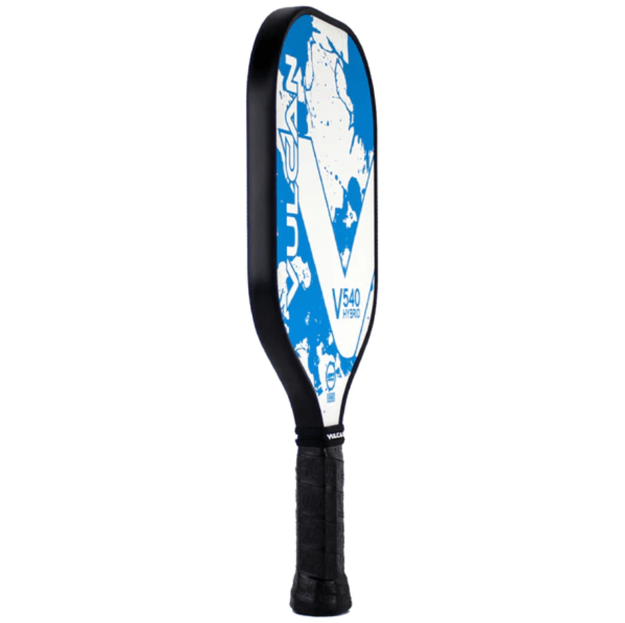Vulcan V540 Hybrid Pickleball Paddle side - Blue Spletter