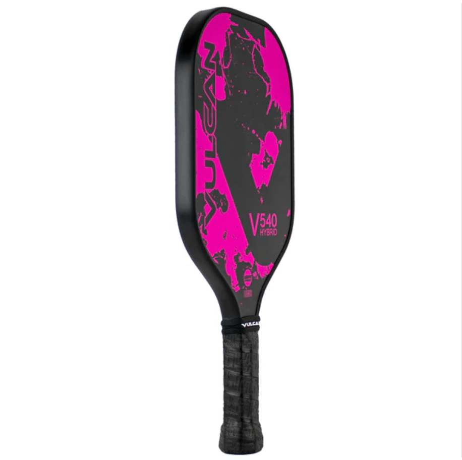 Vulcan V540 Hybrid Pickleball Paddle side - Pink Spletter