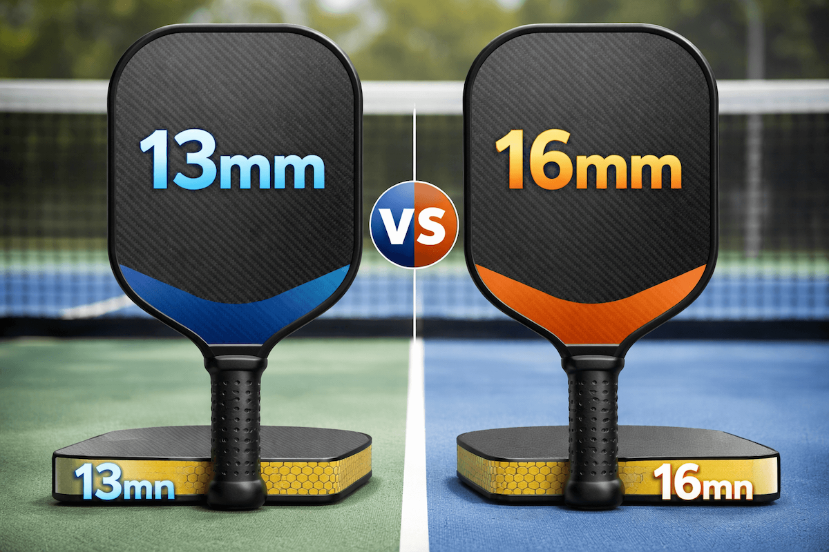 13mm vs 16mm pickleball paddles
