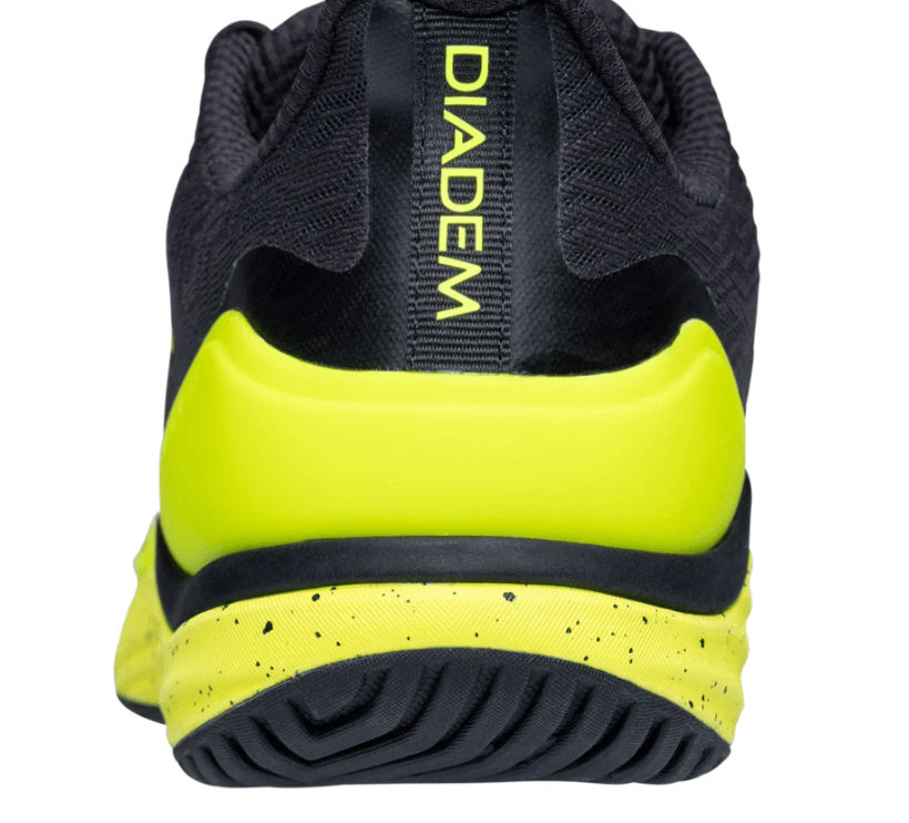 Black/Neon Diadem Court Burst Pickleball Shoes - back