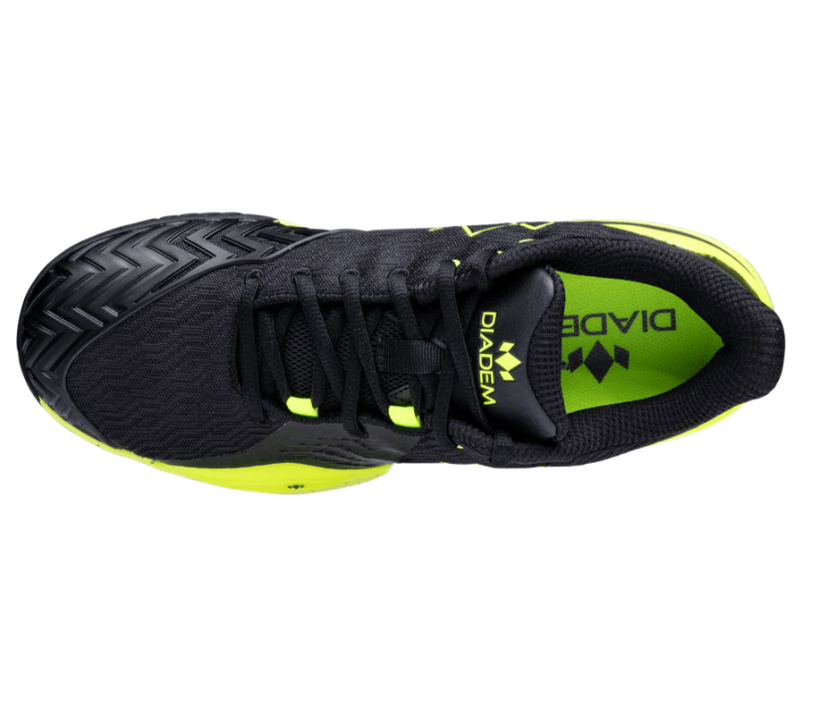 Black/Neon Diadem Court Burst Pickleball Shoes - top