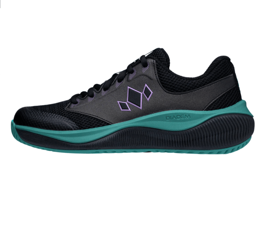 Diadem Court FLO pickleball shoes - Black/Teal