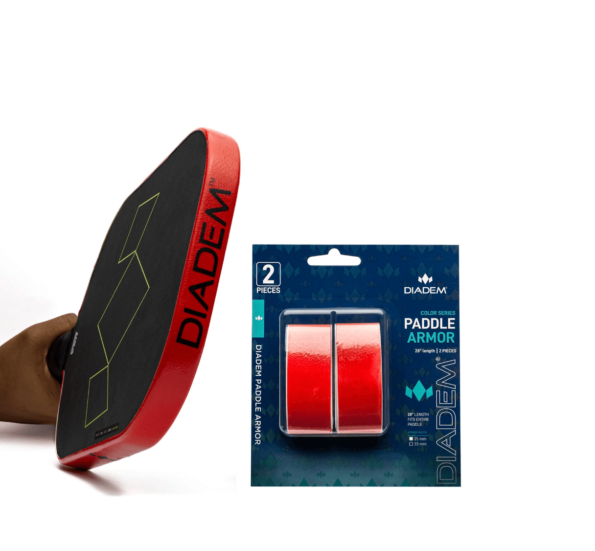 Diadem Pickleball Paddle Armor - red