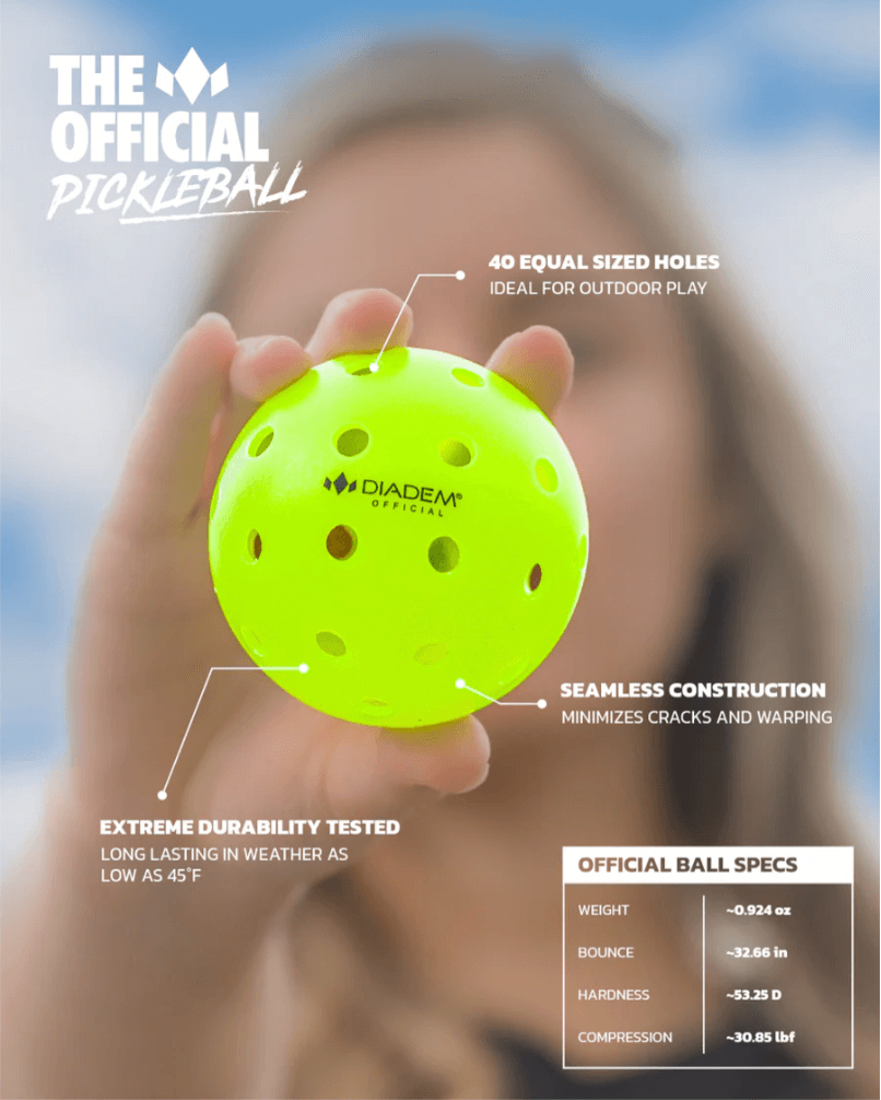 Diadem The Official Pickleballs Specifications