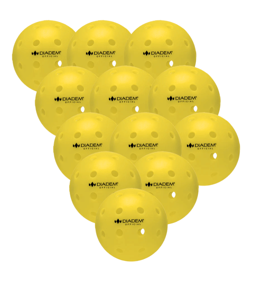 12 Diadem The Official Pickleballs - yellow