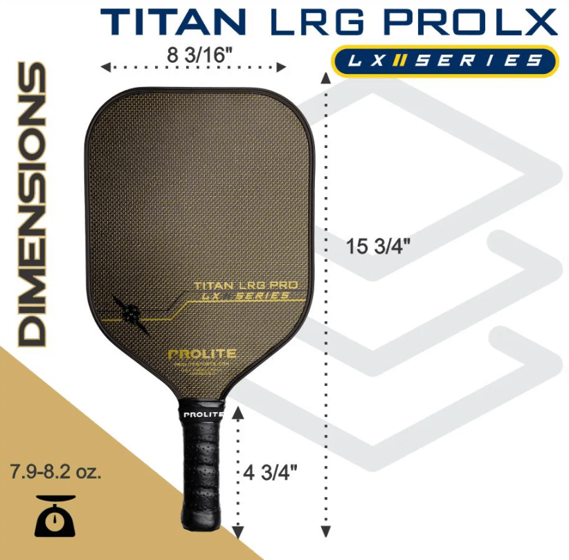 Prolite Titan LRG Pro LX Paddle Dimensions