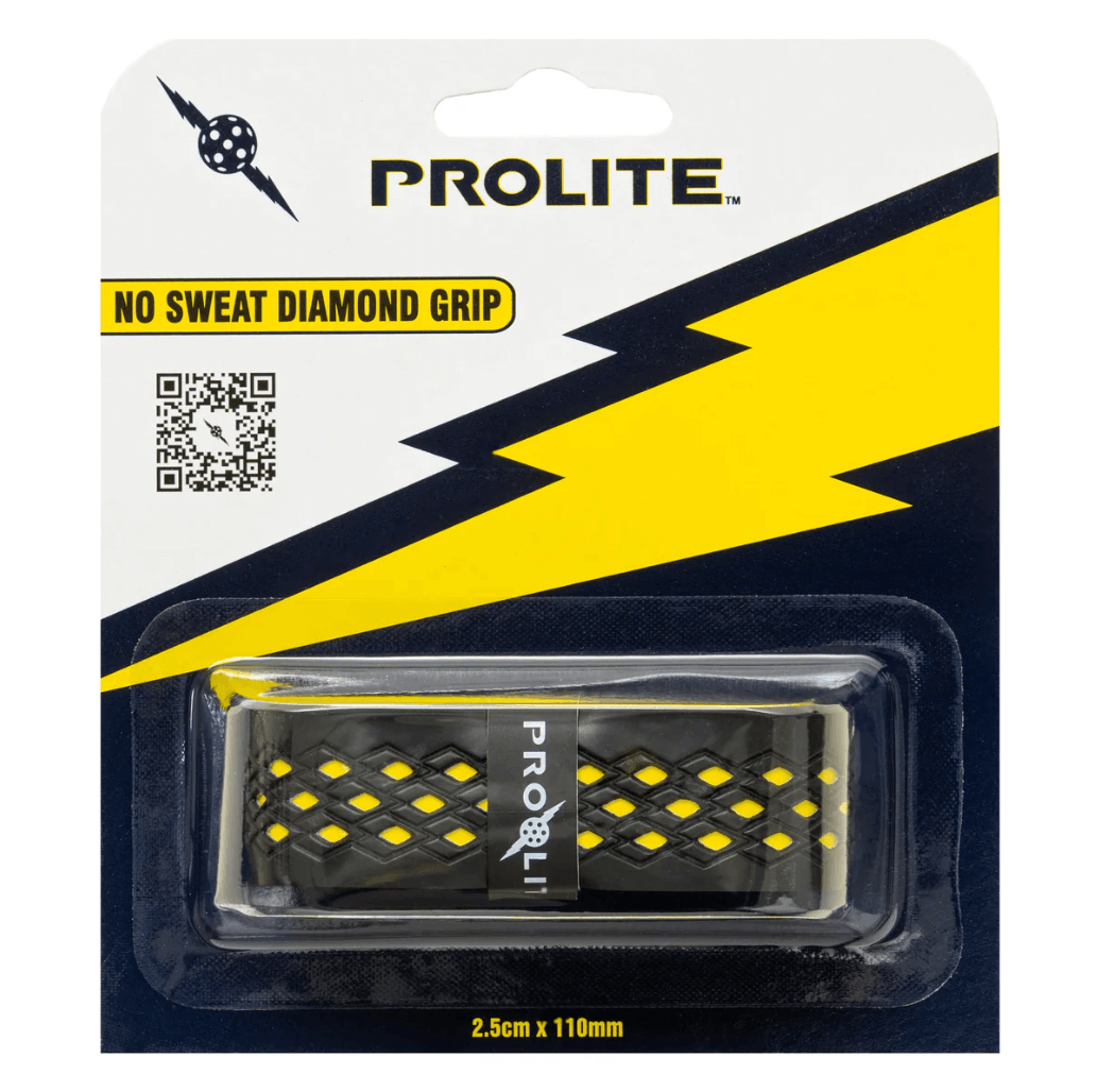 Black and yellow Prolite No Sweat Pickleball Grip