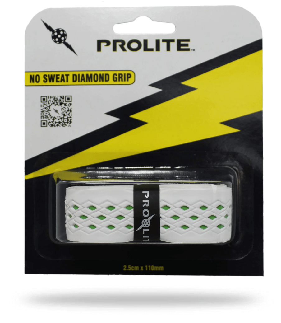 White and green Prolite No Sweat Pickleball Grip