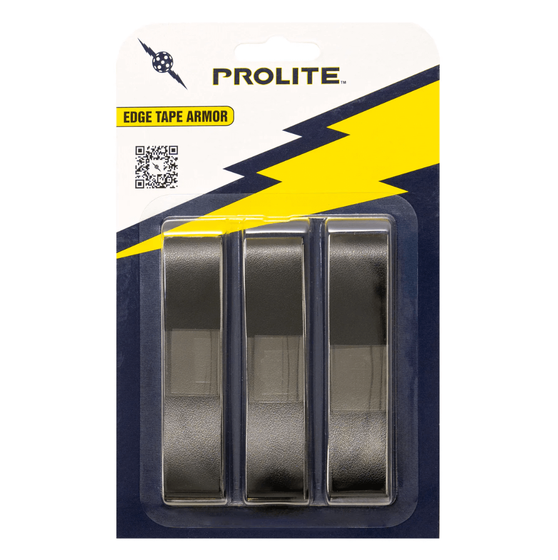 Prolite pickeball paddle edge tape armor - black