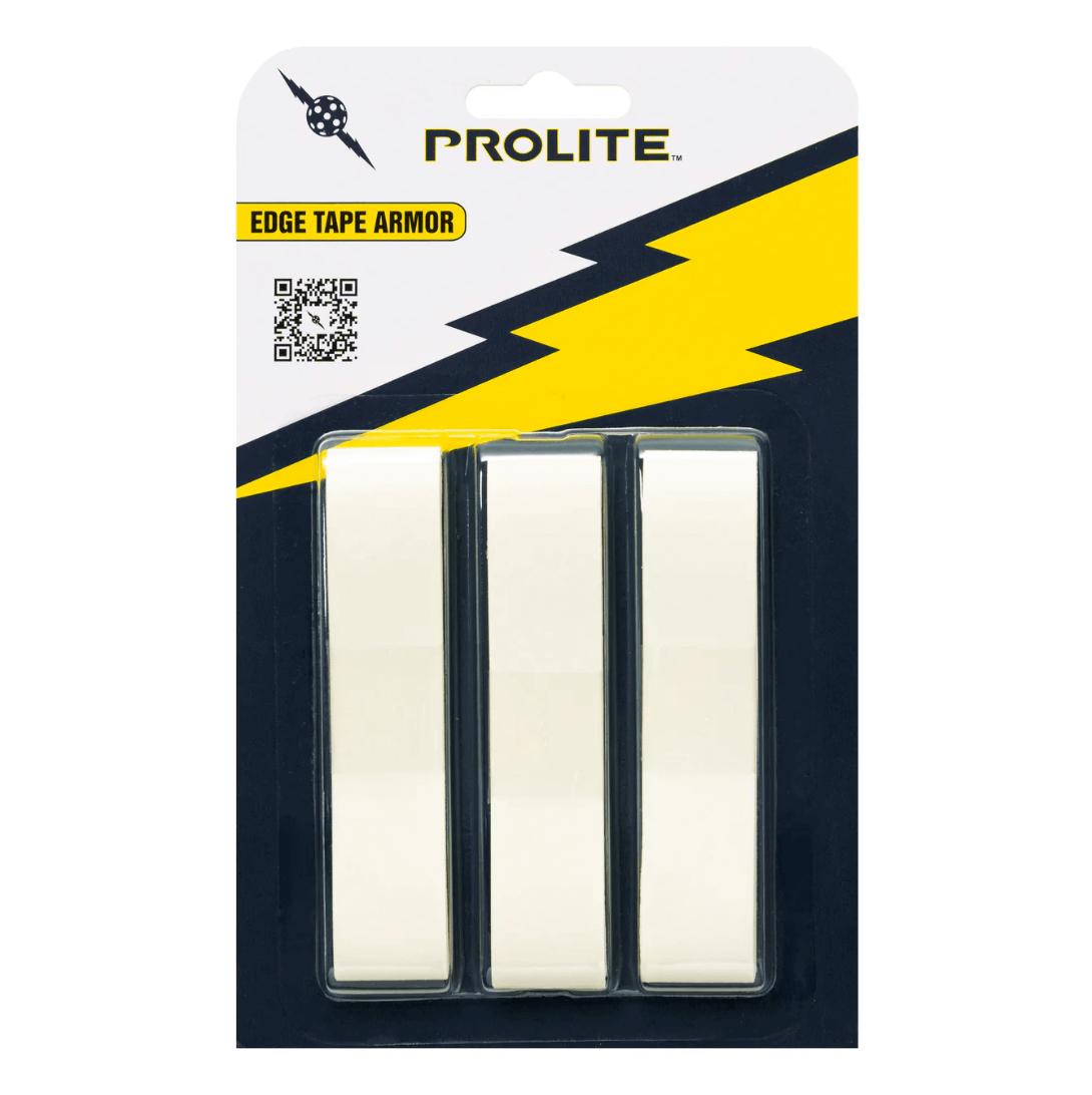 Prolite pickeball paddle edge tape armor - white