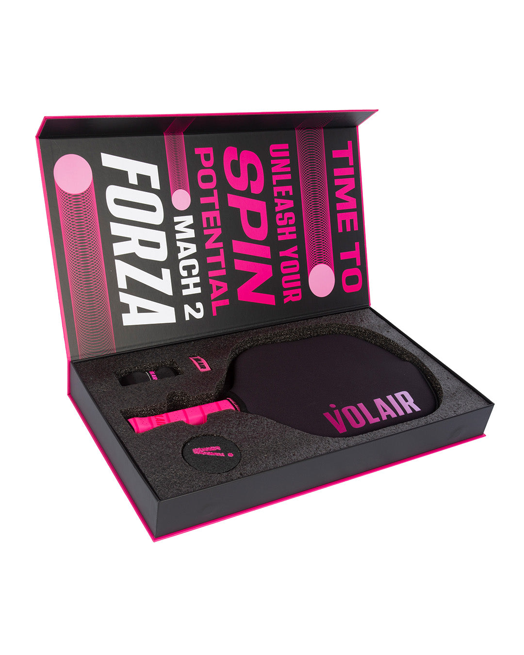 Volair Mach2 Forza Pink Pickleball Paddle box