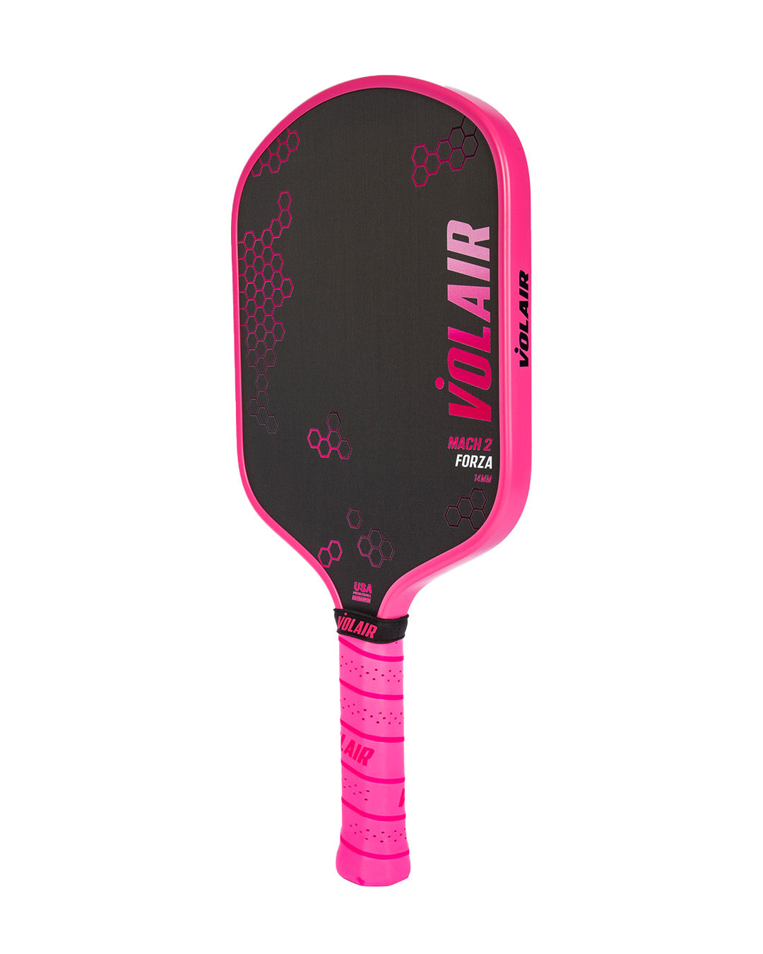 Volair Mach2 Forza Pink Pickleball Paddle - side