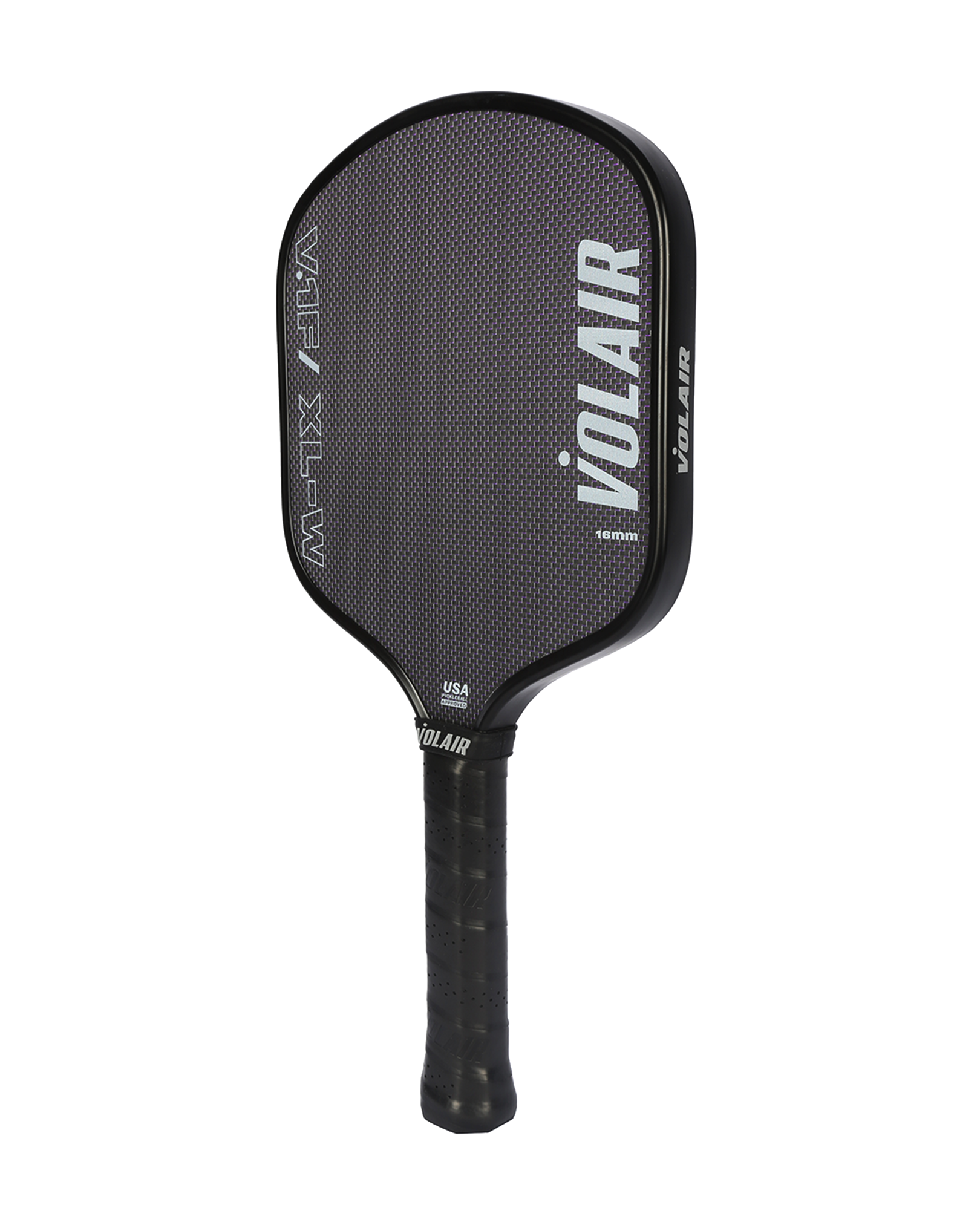 Volair V1F XL wide 16mm pickleball paddle - side