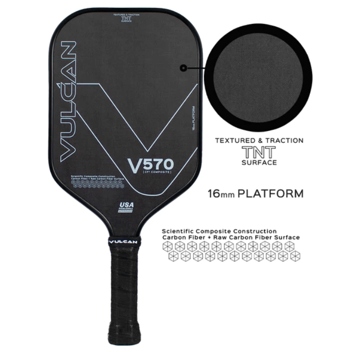 Vulcan V570CF2 Pickleball Paddle Specifications