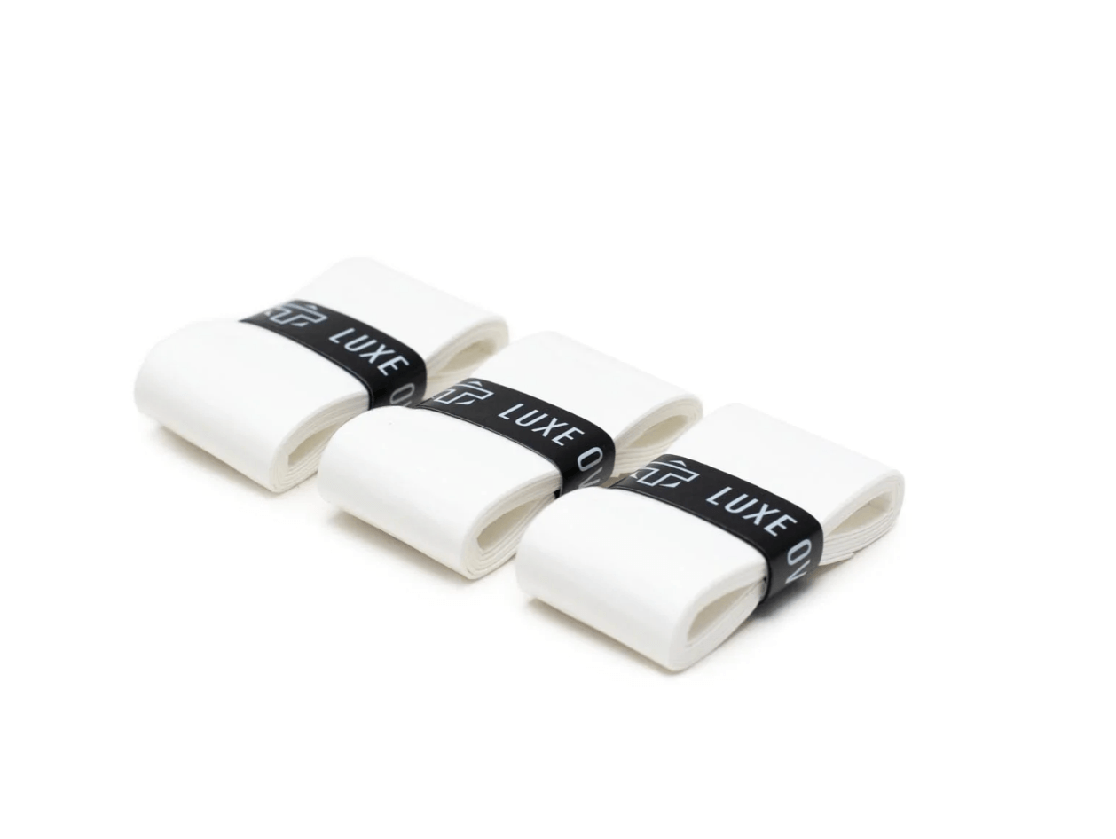 White TMPR Luxe Tack Pickleball Overgrip - 3pk