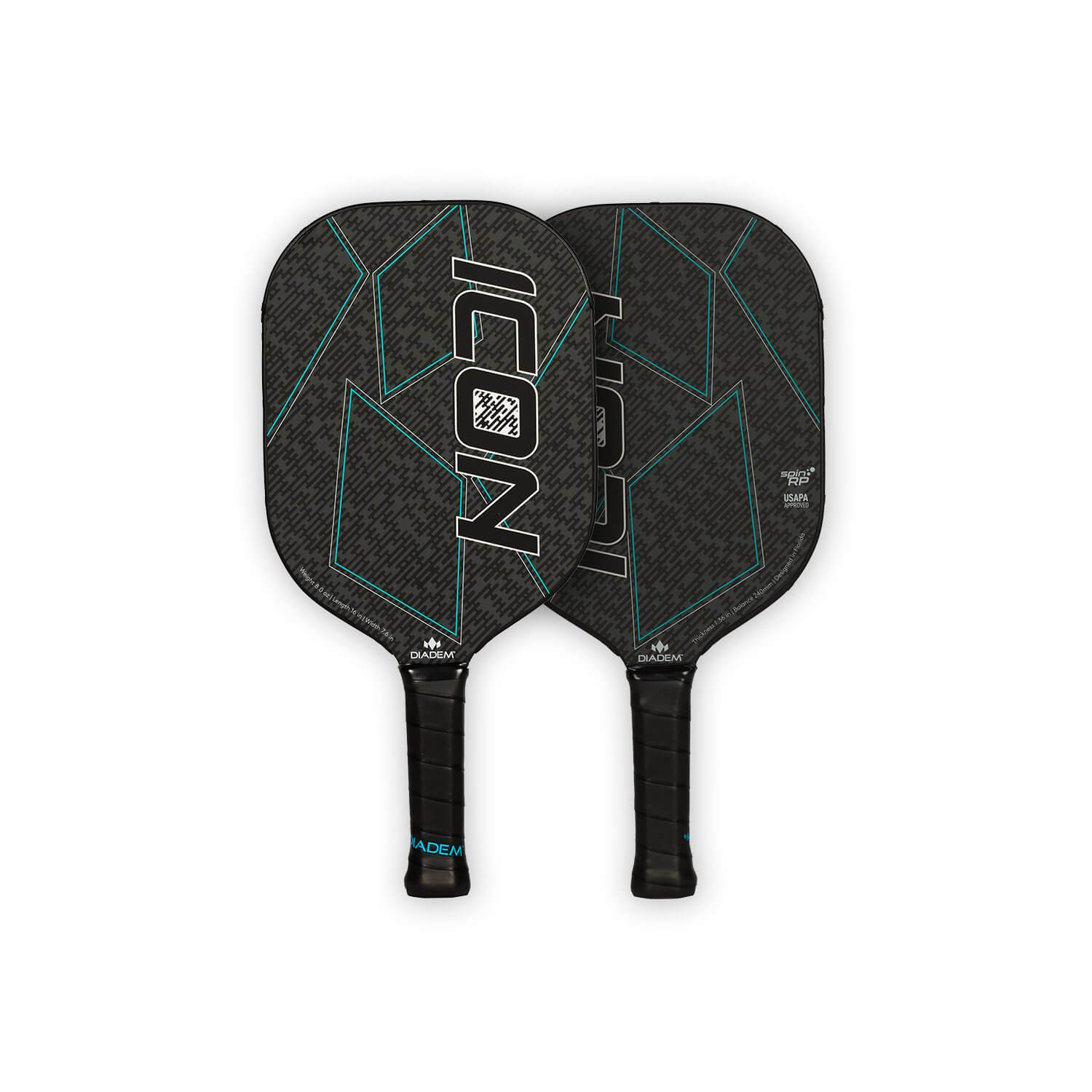 Diadem Icon Black Pickleball Paddles