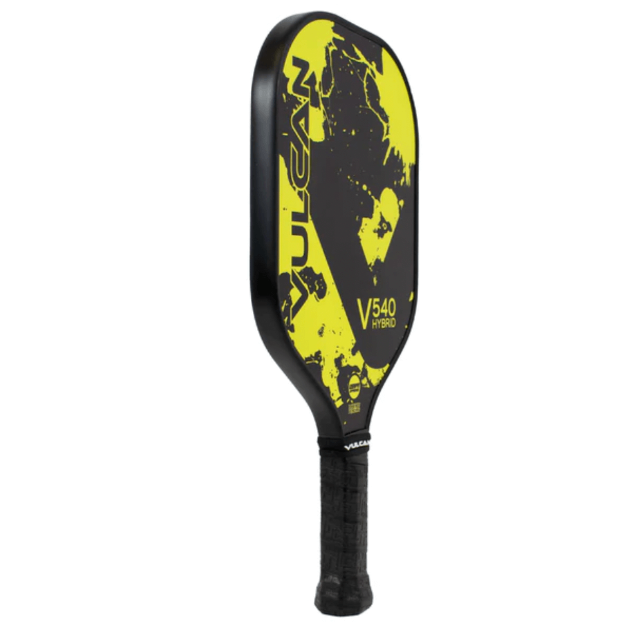 Vulcan V540 Hybrid Pickleball Paddle side - Yellow Spletter