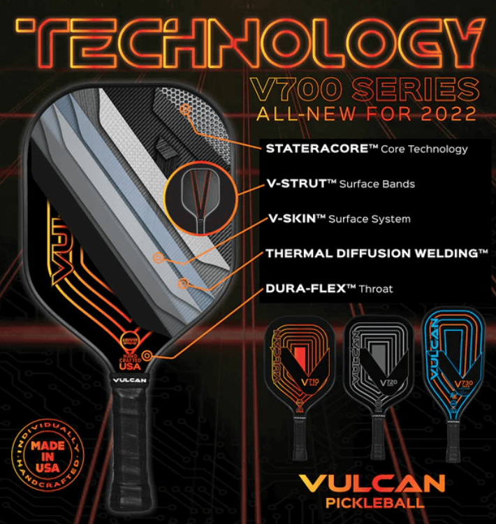 Vulcan V730 Max Pickleball Paddle Specifications
