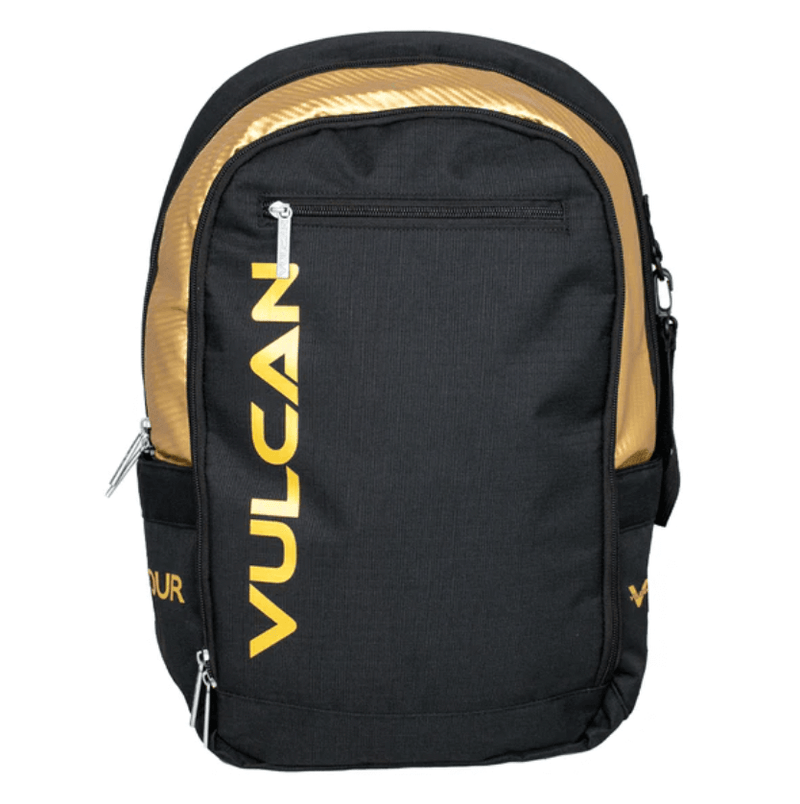 Front side of Vulcan VTOUR Pickeball Backpack - Black