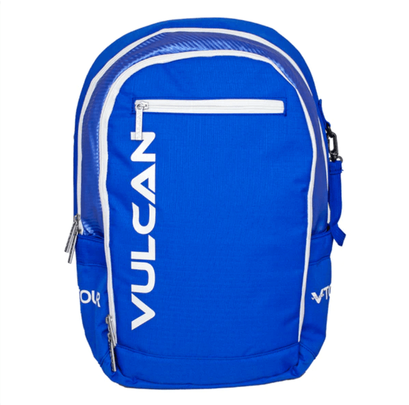 Front side of Vulcan VTOUR Pickeball Backpack - Blue