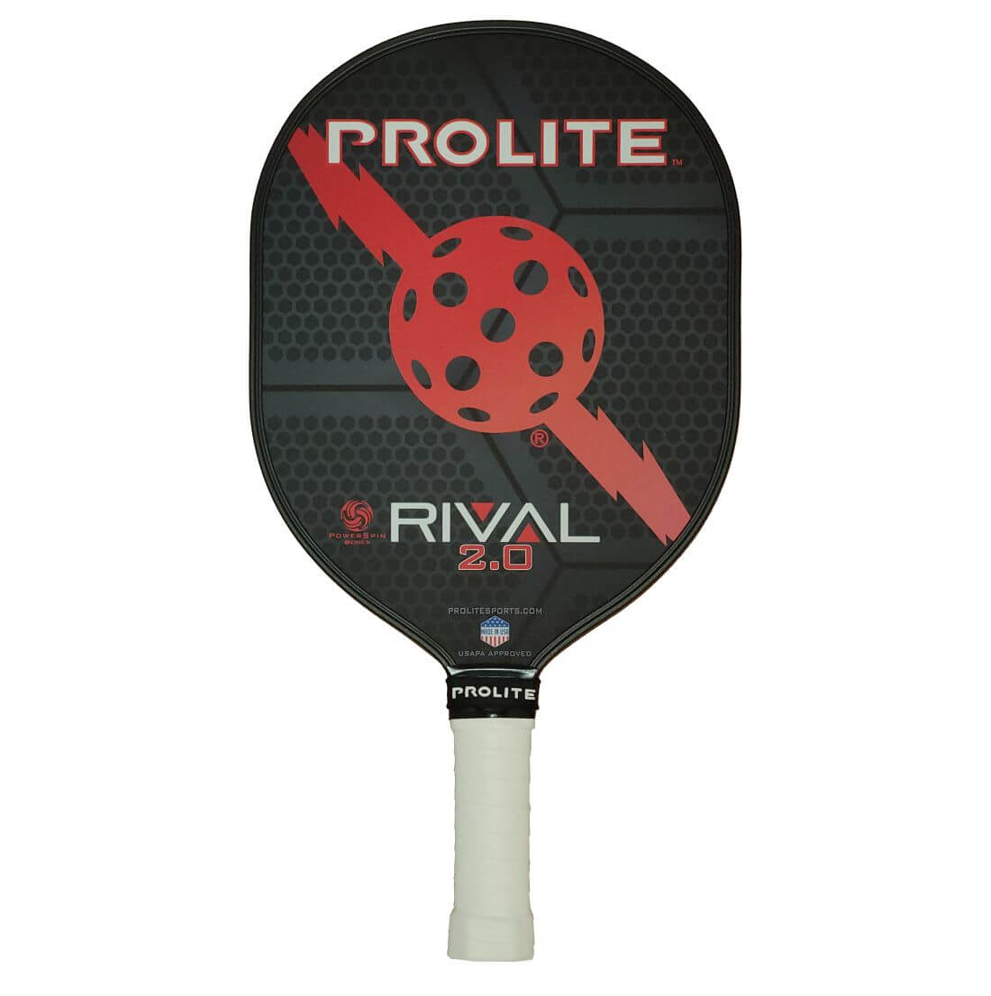 prolite rival powerspin 2.0 pickleball paddle - red